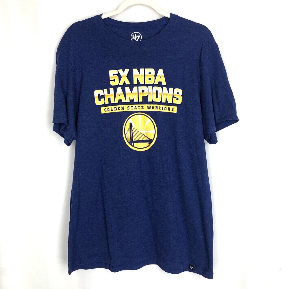 Golden State Warriors Shirt Size XL Blue 5x World Champions T Basketball NBA